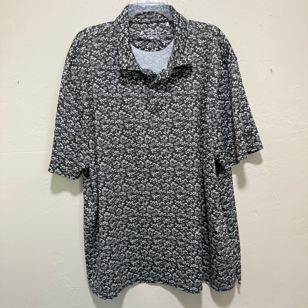 Bermuda Sands Men’s Golf Polo Shirt outdoors performance wear gray white XL​​​